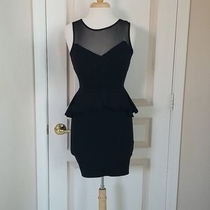 Bebe Black Peplum Dress